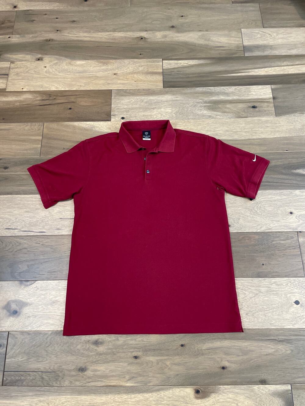 Nike Golf Dri FIT Polo Shirt Size XL Maroon Red Short Sleeve Performance Pique